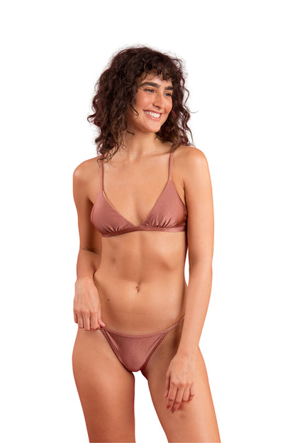 Image 04: Rio De Sol Two Piece Swimwear Set Shimmer-Copper Tri-Fixo California