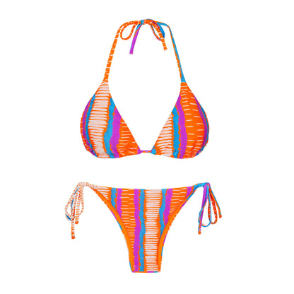 Product Front: Rio De Sol Two Piece Swimwear Set Stripes Tri-Inv Ibiza