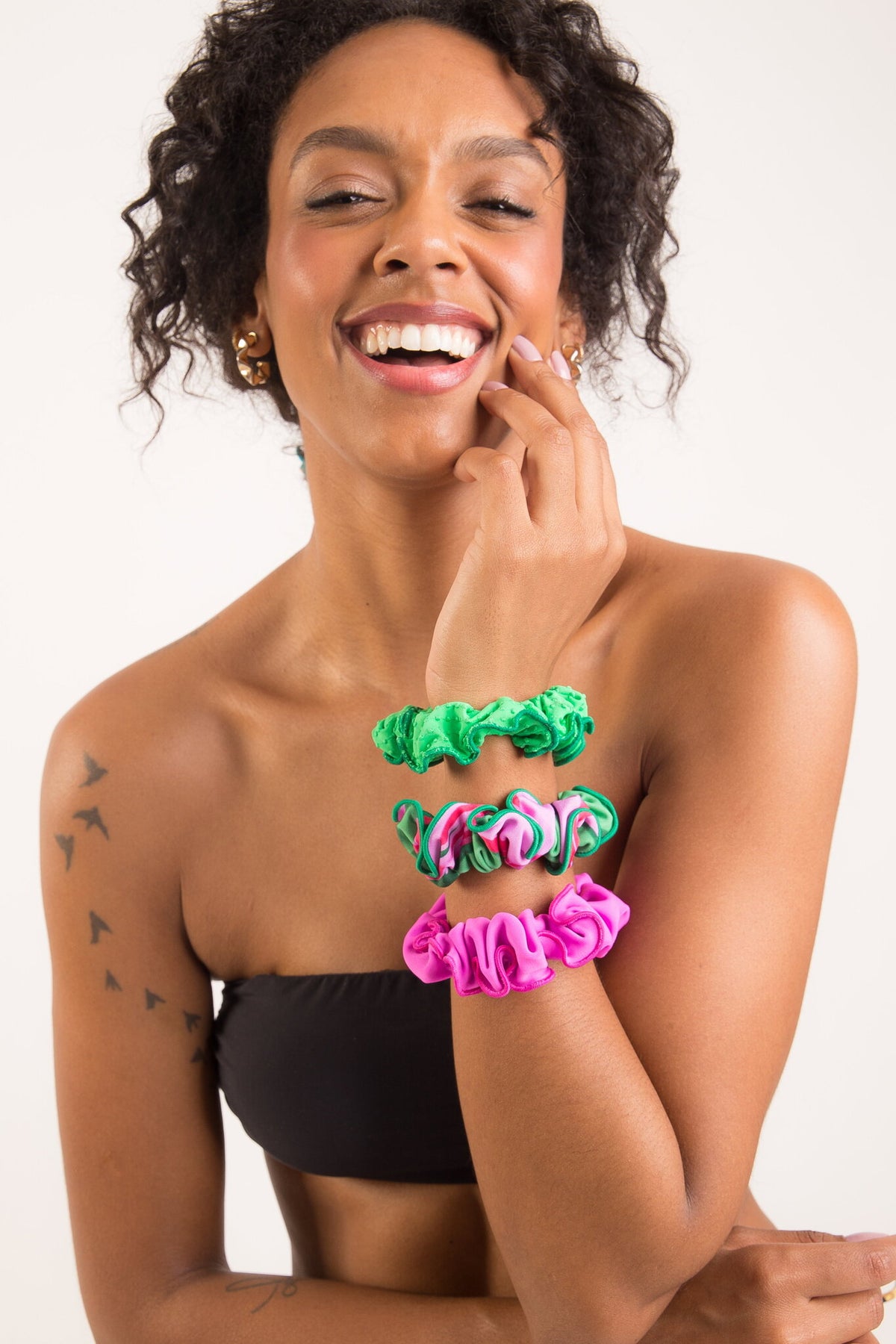 Image 04: Rio De Sol Hair Accessory Dots-Energy Scrunchie
