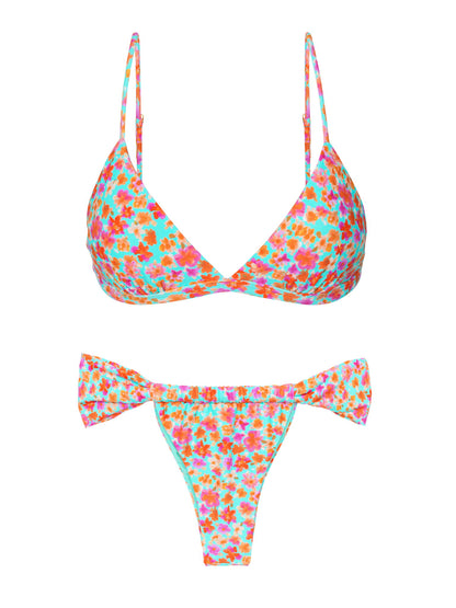 Product Front: Rio De Sol Two Piece Swimwear Set Ditsy-Sky Tri-Fixo Eden