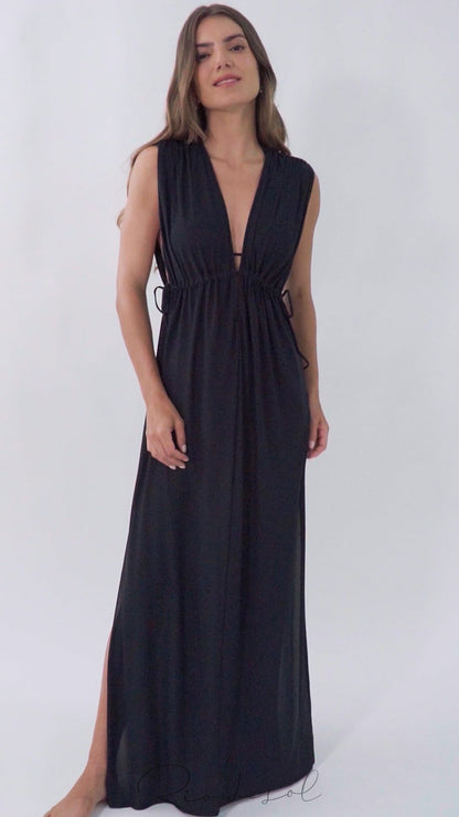 Video: Rio De Sol Maxi Dresses Black Long Dress Soleil